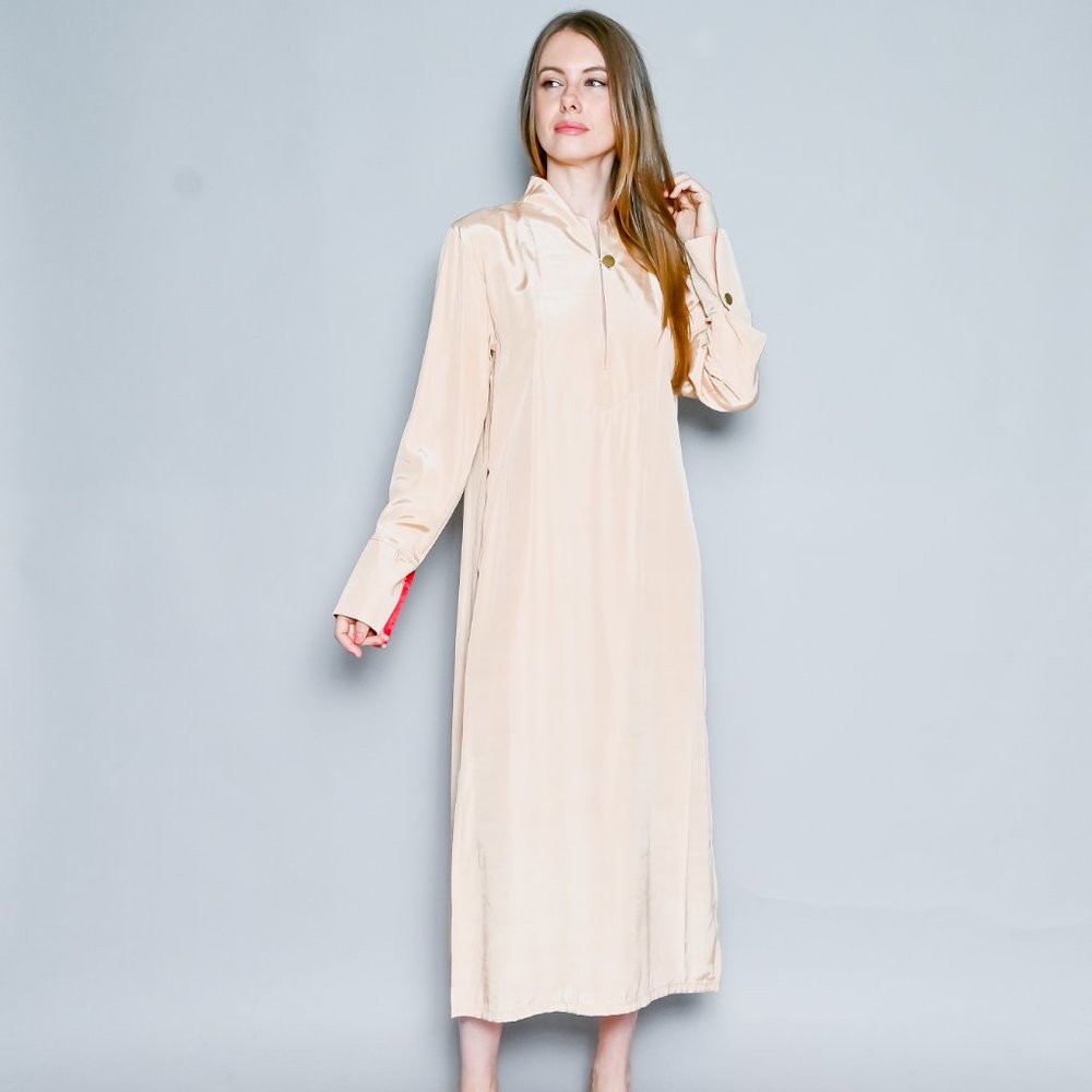 LOULOU DE LA FALAISE Vintage Long Peach Kaftan Dress NWT Medium